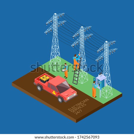 Similar – Image, Stock Photo high voltage Technology