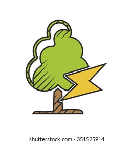 Electricity icon. 