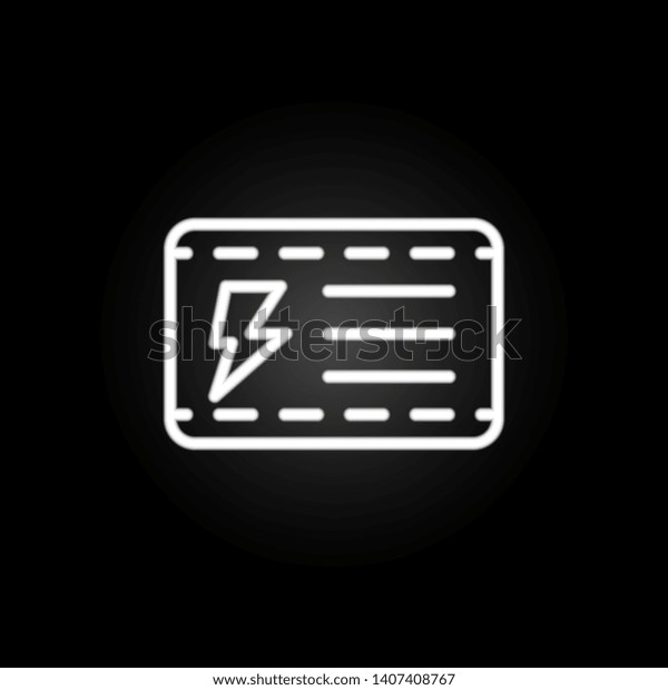 electricity, license neon icon. Elements of\
electricity set. Simple icon for websites, web design, mobile app,\
info\
graphics