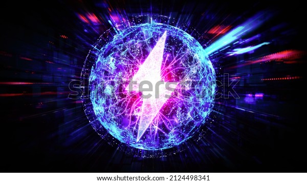 Electrification and Energy Storage\
Concept - Renewable Energy and New Technologies and Solutions to\
Power the Economy - Electricity Symbol on Abstract Tech\
Background\
\
