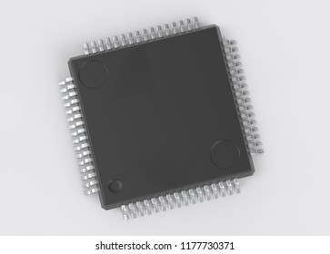 Electrionic Circuit Chip Package LQFP 3d illustration