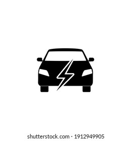Electro car icon isolated on white background	