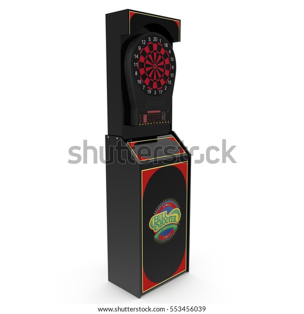 Electronic Dartboard Machine On White 3d Stock Illustration 553456039