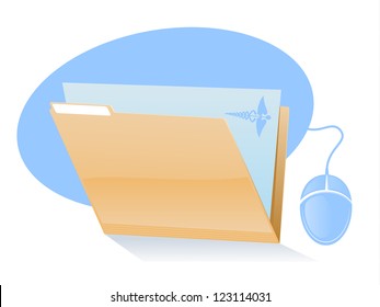 Electronic Health Records/Medical File Icon