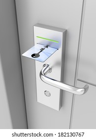 Electronic Lock On Door With Keycard