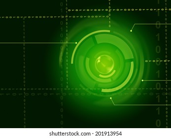 Electronic Sensor Background Showing Laser Circuit Or Energy Beam 