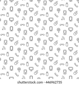 Electronics And Mobile Pattern Seamless. 