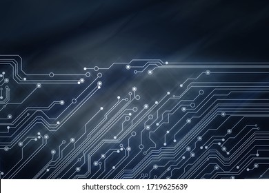 Electronics and technology. Circuit board pattern illustration