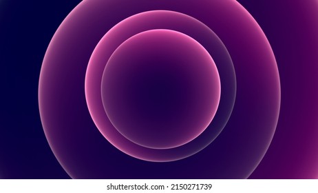 Elegant Abstract Modern Neon Light Circle Background In Pink And Blue. Color Concept 3D Illustration For Brand Logo Showcase, And Product Sales Templates With Minimalist And Modish Hologram Art Look