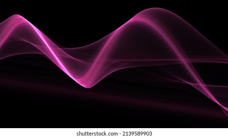 Elegant abstract wave for art projects, cards, business, posters. 3D illustration, computer-generated fractal
