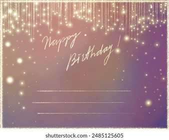 Elegant Birthday Card with Sparkling Golden Lights - Powered by Shutterstock