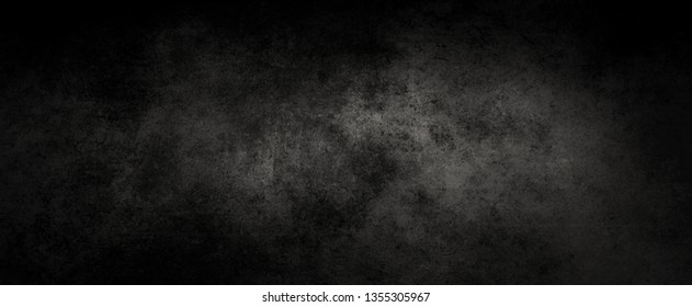 Elegant Black Background Texture In An Old Vintage Design, Dark Charcoal Gray Color Backdrop