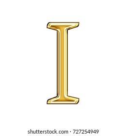 Illustration Bright Shiny Gold Metal Uppercase Stock Illustration 619680053