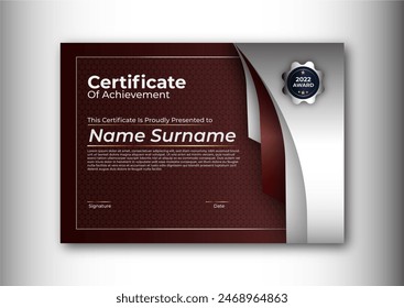 Elegant Certificate of Achievement Template - Powered by Shutterstock