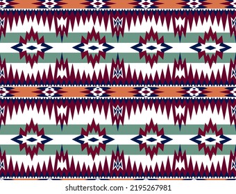 Elegant Ethnic Traditional Ornamental Multi Color Geometrical Pattern Background Design Floral Border Textile Print