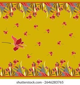 Elegante diseño borde floral