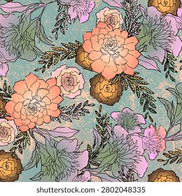 Elegant floral pattern in