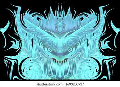 Elegant fractal design, abstract psychedelic art, dark fantasy. 300dpi image.