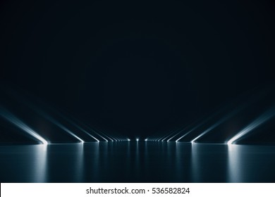 Elegant futuristic light   reflection and grid line background  3D rendering 