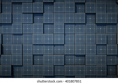 Elegant Futuristic Metallic Cube Background With Grid Line. 3d Rendering.