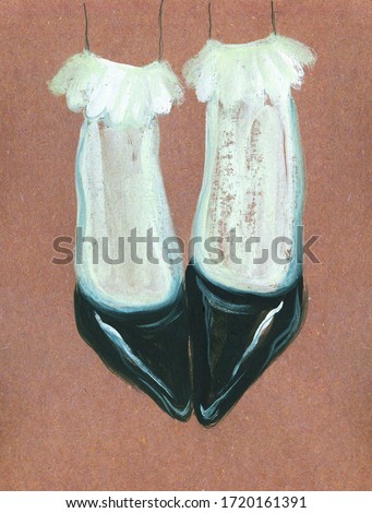 elegant heels. shoes. fashion illustration. watercolor painting
