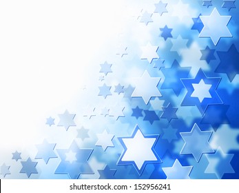 Elegant Jewish Background With Magen David Stars And Place For Text