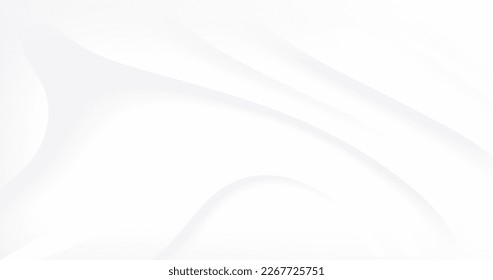  Elegant light grey white wavy background. Dairy abstract curved shapes. Digital minimal universal 3d BG. Soft premium minimalist luxury design template. Minimal simple black text logo. Swirl pattern - Powered by Shutterstock