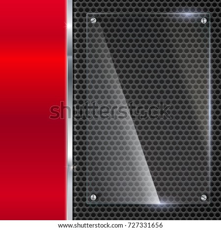 Elegant Metallic Background Glass Banner Color Stock Illustration