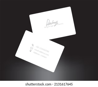 Elegant Minimal Modern Business Card Design Template Mock Up