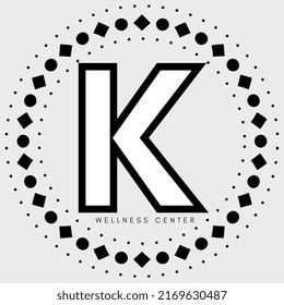 Elegant And Minimal Round Frame Spa And Esthetic Logo Gray And Black K