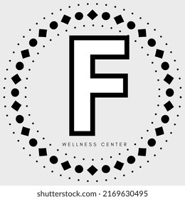 Elegant And Minimal Round Frame Spa And Esthetic Logo Gray And Black F