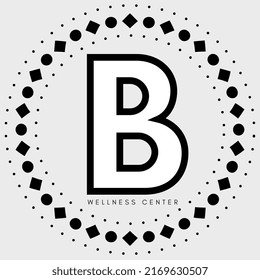 Elegant And Minimal Round Frame Spa And Esthetic Logo Gray And Black B