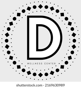 Elegant And Minimal Round Frame Spa And Esthetic Logo Gray And Black D