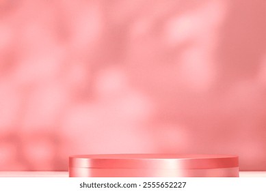 Elegant Minimalistic Pink Product Display with Soft Background - Powered by Shutterstock