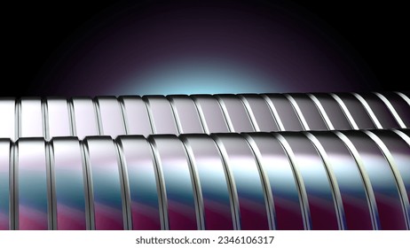 Elegant and Modern 3D Rendering image background of overlapping metal plates in a rainbowhigh Resolution 3D rendering image
