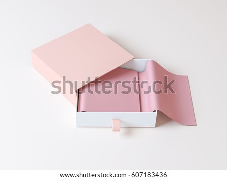 Elegant packaging box 3d rendering
