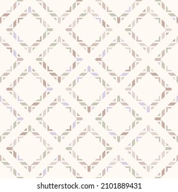 Elegant raster abstract seamless pattern with small square shapes, grid, diamonds. Colorful geometric texture. Simple ornament in pastel colors. Stylish background. Repeat design for decor, textile
