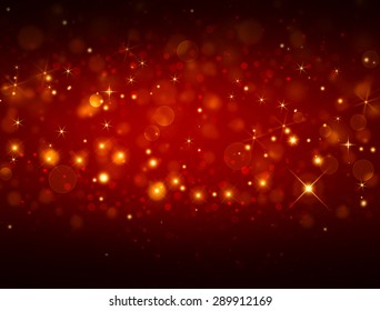 Elegant Red Festive Background With Stars