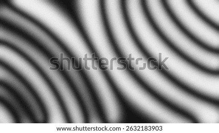 Elegant repeating wave pattern black and white abstract background. With a fine grainy texture, suitable for various modern design projects that require a monochrome artistic touch.