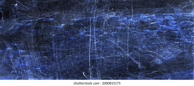 Elegant Sapphire Blue Background With White Hazy Top Border And Dark Black Grunge Texture Bottom Border, Luxury Blue Design