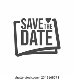 elegant save the date lettering on white background and calendar design - Powered by Shutterstock