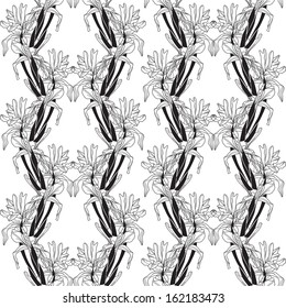 elegant seamless pattern with decorative iris flowers for your design