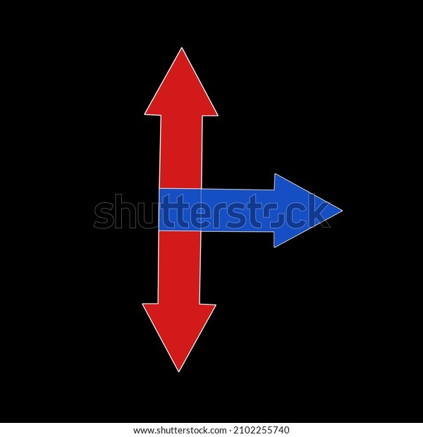 Elegant and simple colorful navigation arrow\
or navigation arrow icon\
illustration