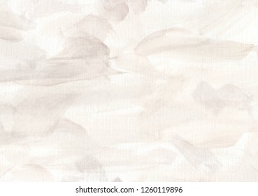 Elegant and soft abstract artistic background. Expressive hand painted backdrop with delicate pastel desaturated colors. Stylish feminine light winter neutral art background. Watercolor abstraction.