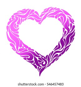 Elegant Tender Shape Purple Heart Love Stock Illustration 546457483 ...