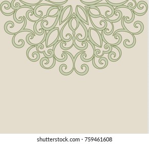 Elegant vintage greeting card with graceful ornament. Design element for wedding invitation or announcement template, banner, postcard, save the date, greeting card, invitation.  - Powered by Shutterstock