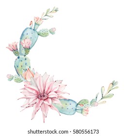 Elegant watercolor flowers circle frame. It can be used for wedding cards and invitations, mothers day and birthday card. It's perfect for valentines card, easter card.