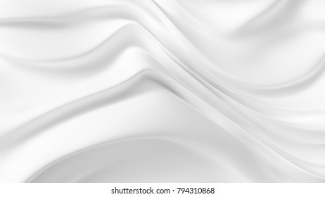 Elegant white background with drapery fabric. 3d illustration, 3d rendering. - Shutterstock ID 794310868