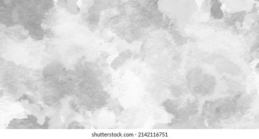 Elegant White And Gray Grunge Concrete Wall Texture Background With Paint Leaks And Ombre Effects. Seamless White And Gray Stucco Concrete Texture Stone Wall Marble Background With Crack And Chips.