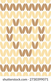 Elegant yarn patterns heart create soothing visual rhythm with warm tones